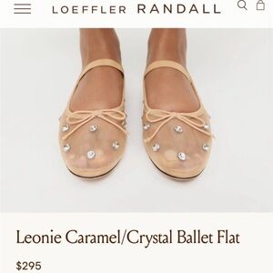 Loeffler Randall Leonie crystal ballet flats size women’s 5